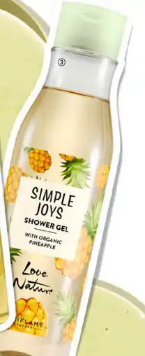 Oriflame Simple Joys Shower Gel with Organic Pineapple Love Nature erbjuda