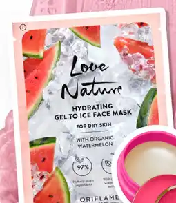 Oriflame Love Nature Hydrating Gel to Ice Face Mask with Organic Watermelon erbjuda