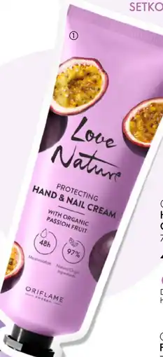 Oriflame Love Nature Protecting Hand & Nail Cream with Organic Passion Fruit erbjuda