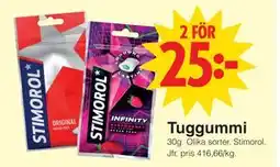 Matöppet Tuggummi erbjuda