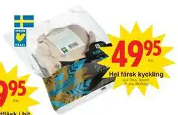 Matöppet Hel färsk kyckling erbjuda