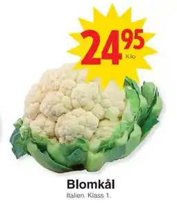 Matöppet Blomkål erbjuda
