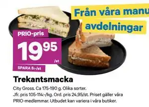 City Gross Trekantsmacka, Pris i appen erbjuda