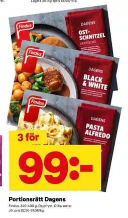 City Gross Portionsrätt Dagens erbjuda