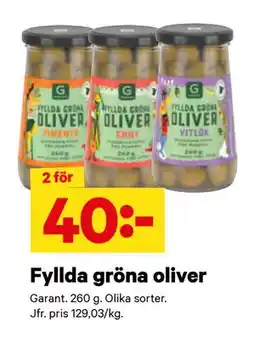 City Gross Fyllda gröna oliver erbjuda