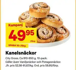 City Gross Kanelsnäckor erbjuda