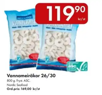 Snabbgross Vannameiräkor 26/30 erbjuda