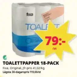 Tempo FIXA Toalettpapper 18-pack erbjuda