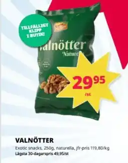 Tempo EXOTIC SNACKS Valnötter erbjuda