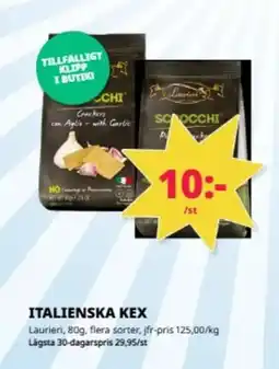Tempo LAURIEN Italienska kex erbjuda