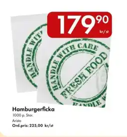Snabbgross Hamburgerficka erbjuda