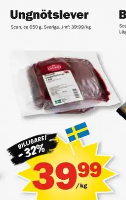 Pekås Ungnötslever erbjuda