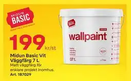 Byggmax Midun Basic Vit Väggfärg 7 L erbjuda