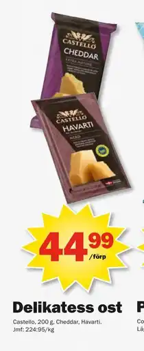 Pekås Delikatess ost erbjuda
