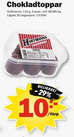 Pekås Chokladtoppar erbjuda