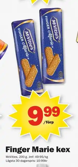 Pekås Finger Marie kex erbjuda