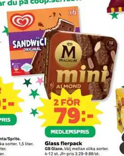 Coop Daglivs Glass flerpack, Medlemspris erbjuda