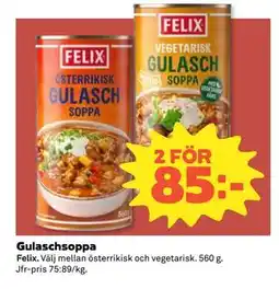 Coop Daglivs Gulaschsoppa erbjuda