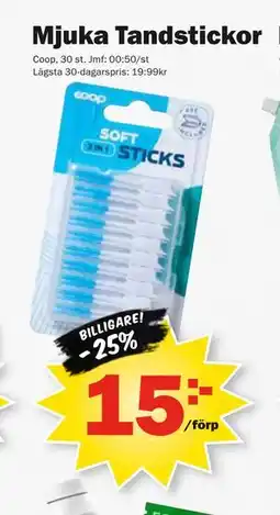 Pekås Mjuka Tandstickor erbjuda
