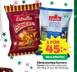 Coop Daglivs Västkustchips/Corners, Medlemspris erbjuda