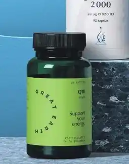 ICA Kvantum Great Earth Coenzyme Q10 erbjuda