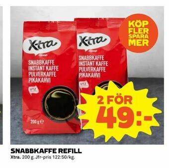 Coop Extra Snabbkaffe refill erbjuda