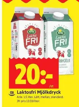 ICA Kvantum Laktosfri Mjölkdryck erbjuda