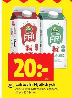 ICA Kvantum Laktosfri Mjölkdryck erbjuda