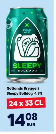 Border Shop Gotlands Bryggeri Sleepy Bulldog 4,8%, EUR 14.08 erbjuda