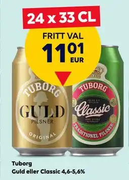 Border Shop Tuborg Guld eller Classic 4,6-5,6%., EUR 11.01 erbjuda