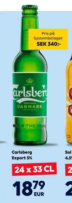 Border Shop Carlsberg Export 5%, EUR 18.79 erbjuda