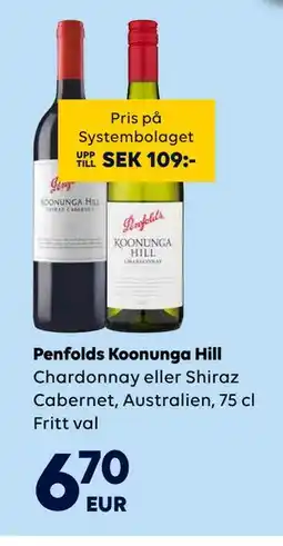 Border Shop Penfolds Koonunga Hill, EUR 6.7 erbjuda