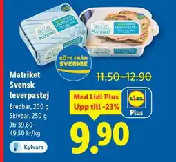 Lidl Matriket Svensk leverpastej erbjuda