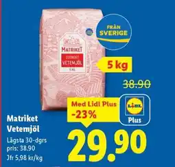 Lidl MATRIKET Vetemjöl erbjuda