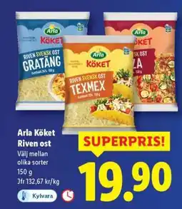 Lidl Arla köket riven ost erbjuda