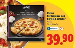 Lidl Deluxe Surdegspizza med burrata & sardeller erbjuda