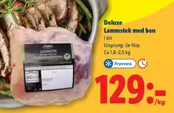 Lidl Deluxe Lammstek med ben erbjuda