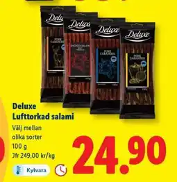 Lidl DELUXE Lufttorkad salami erbjuda