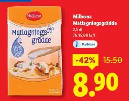Lidl Milbona Matlagningsgrädde erbjuda