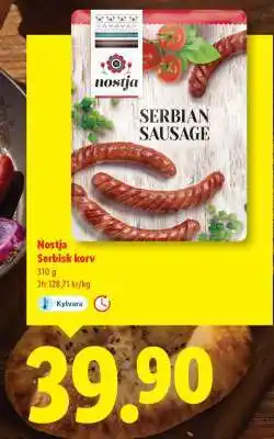 Lidl Nostja Serbisk korv erbjuda