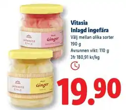 Lidl Vitasia Inlagd ingefära erbjuda