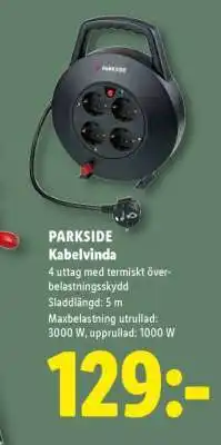 Lidl PARKSIDE Kabelvinda erbjuda
