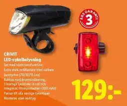 Lidl CRIVIT LED-cykelbelysning erbjuda