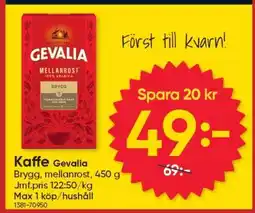 DollarStore Kaffe Gevalia erbjuda