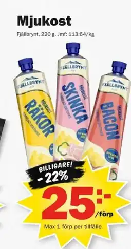 Pekås Fjällbrynt Mjukost erbjuda