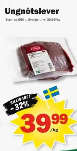 Pekås Scan Ungnötslever erbjuda