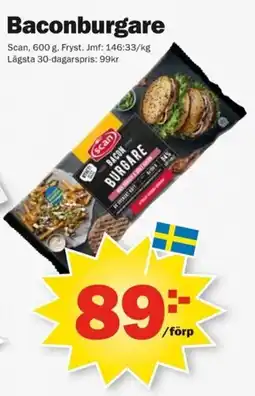 Pekås Scan Baconburgare erbjuda