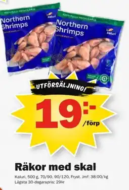 Pekås Kaluri Räkor med skal erbjuda