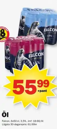 Pekås Falcon Öl erbjuda