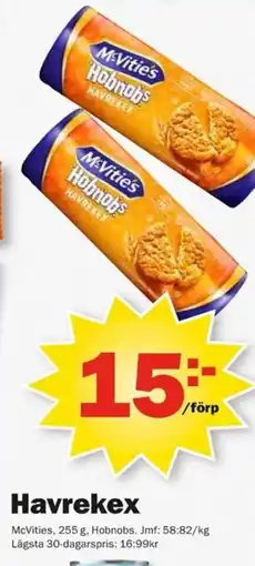 Pekås McVities Havrekex erbjuda